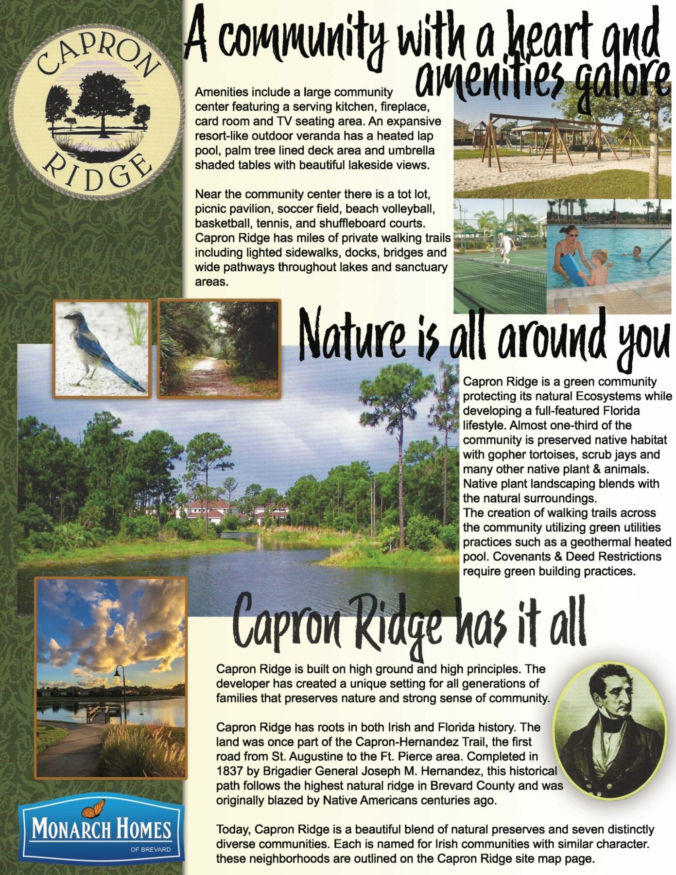 Capron Ridge Community Viera Home Builder Monarch Homes of Brevard